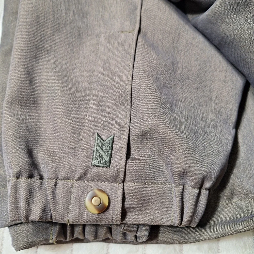 Cutter & Buck Vintage Bomber  Jacket Mens XL Gray Golf 90s Y2K Preppy Classic‎